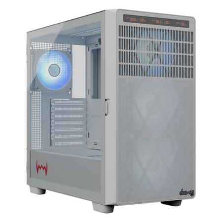 Dawg Y 804 White ARGB ATX Mid Tower Case
