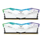 TeamGroup T- Force Delta RGB White 64GB (32GBx2) 6400MHz CL40 DDR5 RAM