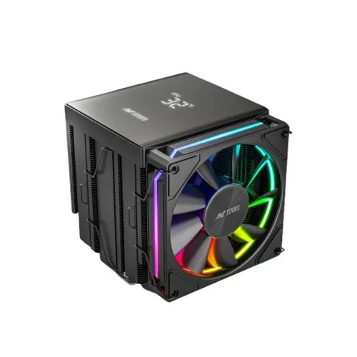 Ant Esports V8 Digital ARGB 120mm Dual Tower CPU Air Cooler with Temperature Display
