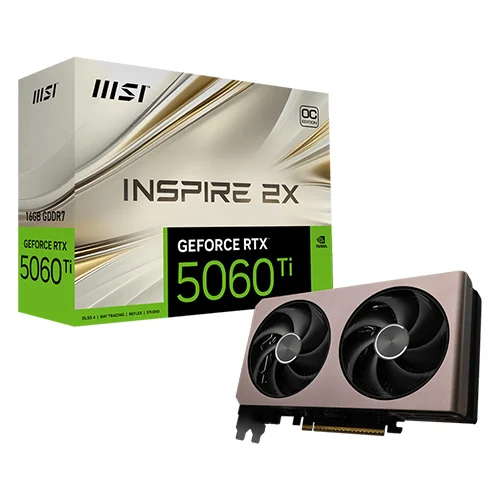 MSI RTX 5060 Ti Inspire 2X OC 16GB GDDR7 Graphics Card