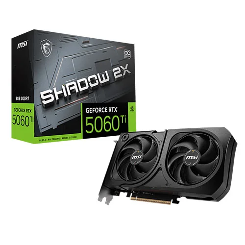 MSI RTX 5060 Ti Shadow 2X OC Plus 8GB GDDR6 Graphics Card