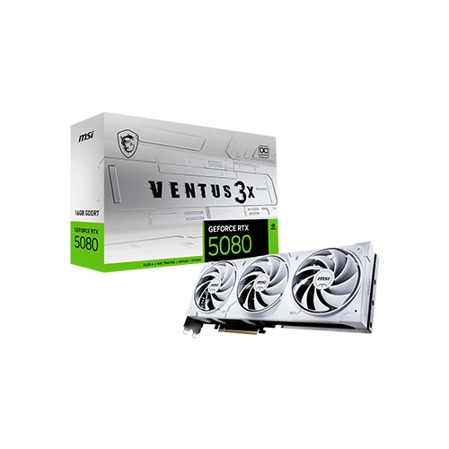 MSI RTX 5080 Ventus 3X OC White 16GB GDDR7 Graphics Card