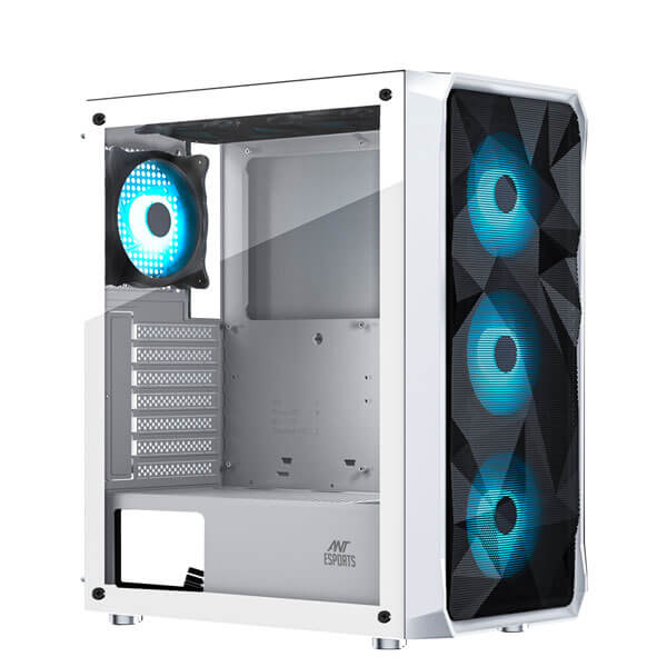 Ant Esports ICE-112 Auto RGB White ATX Mid Tower Case