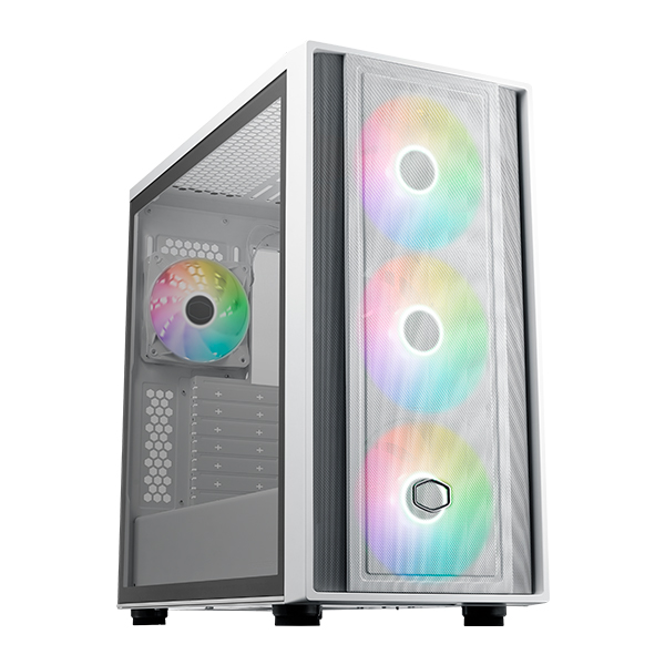 Cooler Master MasterBox 600 ARGB White E-ATX Mid Tower Case