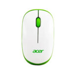 Acer Wireless White & Green Mouse